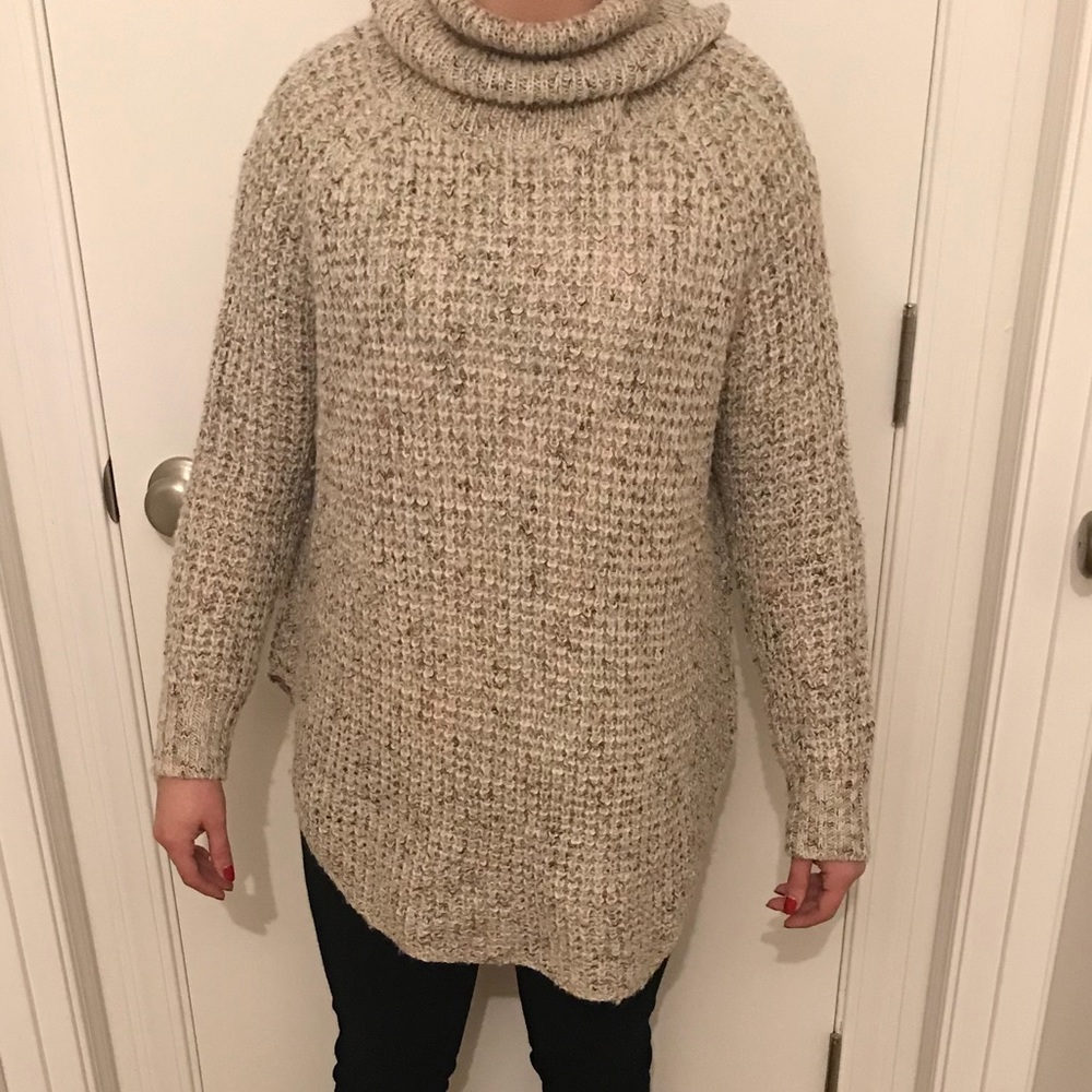 Free People turtle neck wool sweater